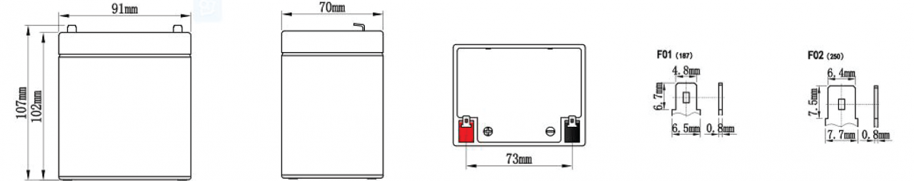 VRLA AGM Battery 12V5Ah | Spectro+